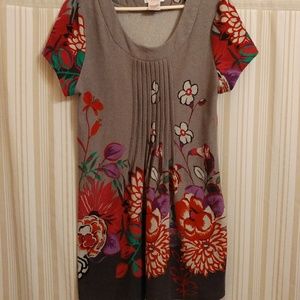 Grey floral dress